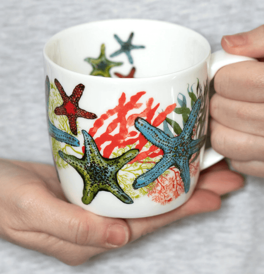 Dollyhotdogs Bone China Mug Starfish Design