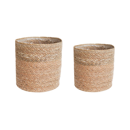 Theo Baskets by Ivyline natural colour white background