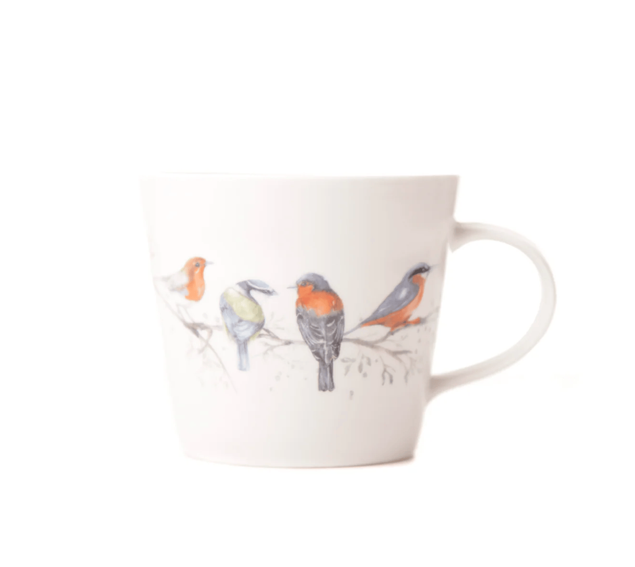 Birds Design Bone China Mug by Meg Hawkins