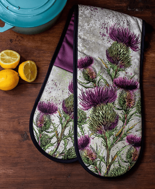 Quality Oven Gloves Thistle Design by Dollyhotdogs