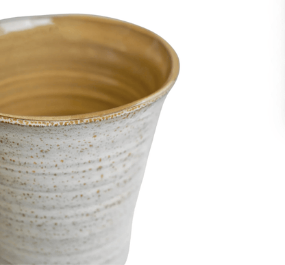 Vallo Reactive Glaze Tapered Planter Cream