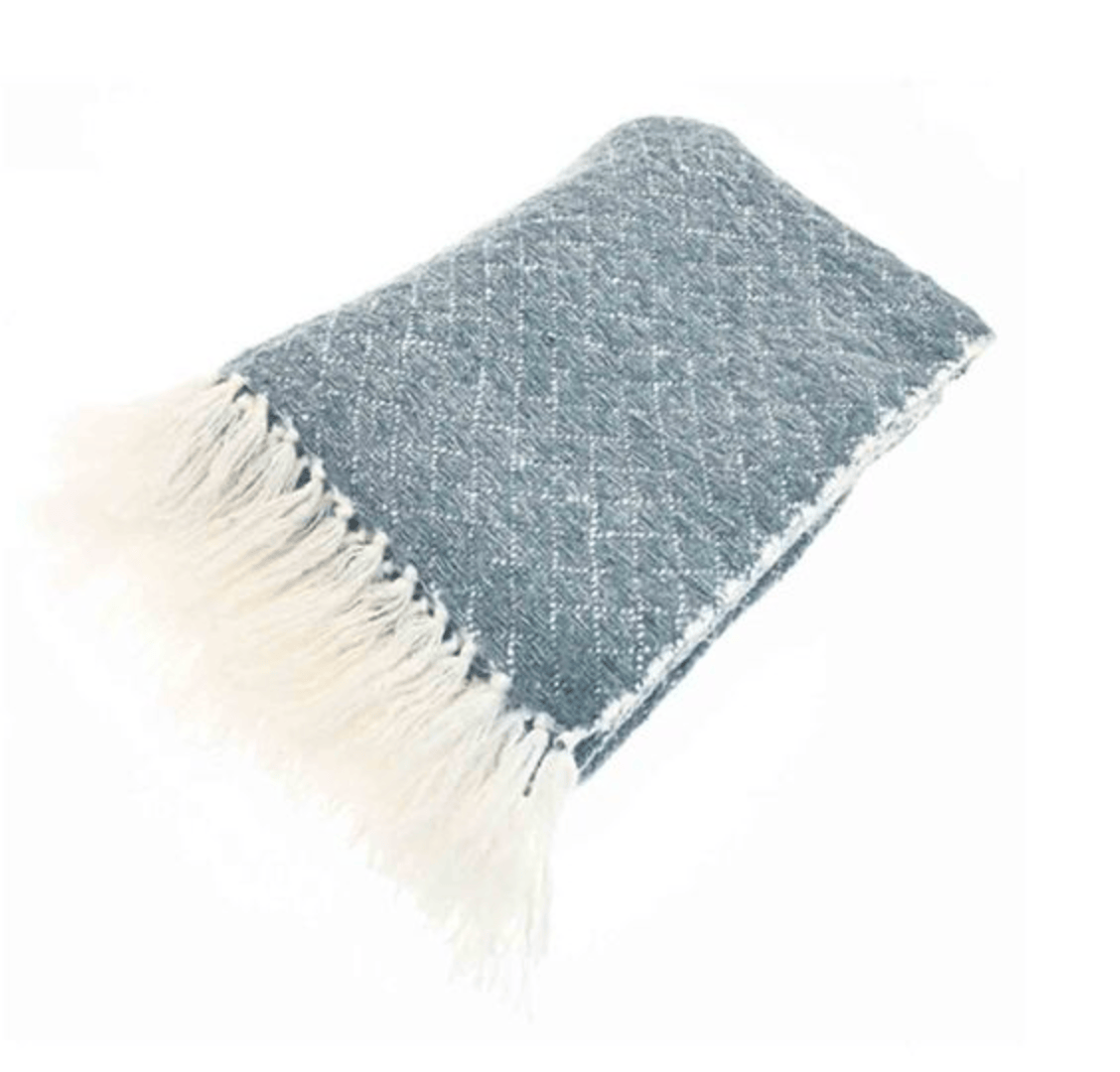 Walton & Co Soft Blend Throw Smoke Blue