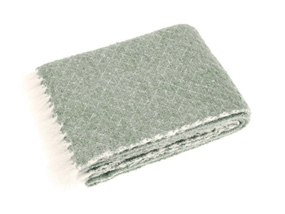 Walton & Co Soft Wool Blend Throw Sage