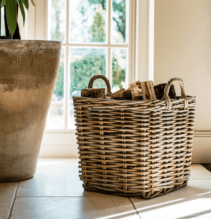 Wicker Log Basket Set of 2