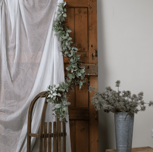 Winter Garland With Lambs Ear And Wax Flower