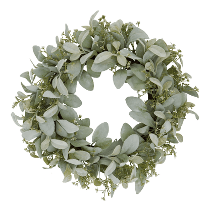 Winter Wreath With Lambs Ear And Wax Flower
