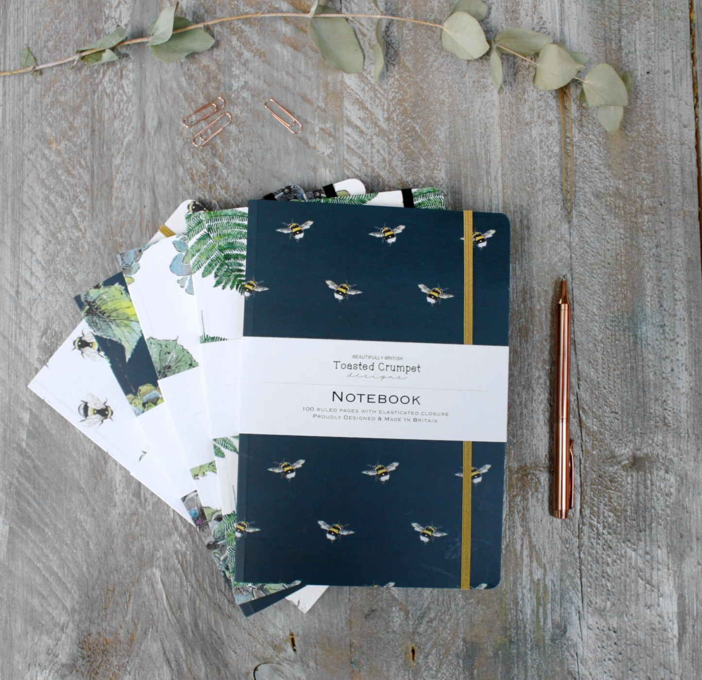 Woodland Fern A5 Lined Notebook by Toasted Crumpet