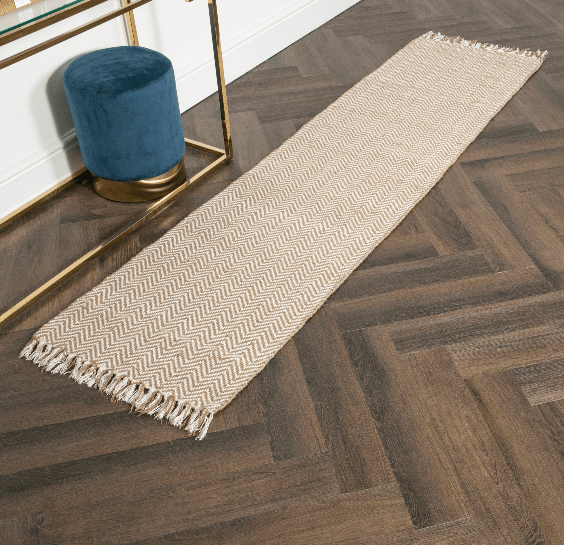 Zig Zag Jute Runner Rug by Native Lifestyle