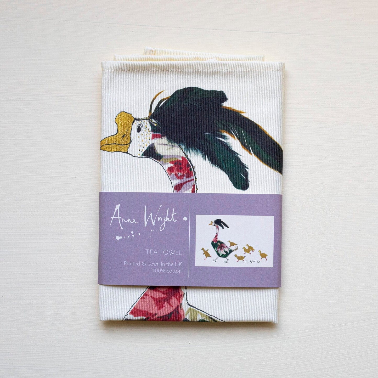 Anna Wright Tea Towel ‘The School Run' design