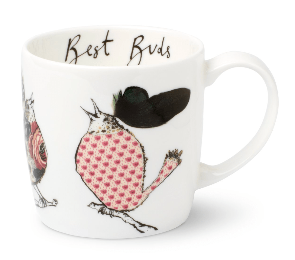 Anna Wright Bone China Mug 'Best Buds' Design