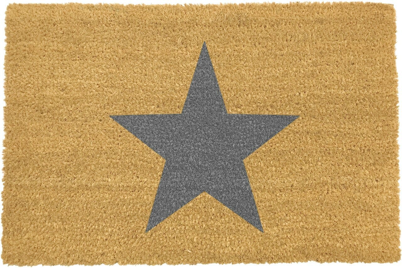 Extra Large Doormat With Grey Star Design