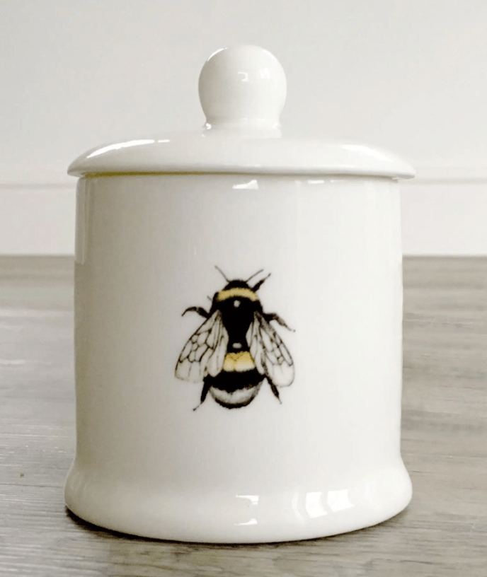 Toasted Crumpet Bone China Sugar Pot Bee Design