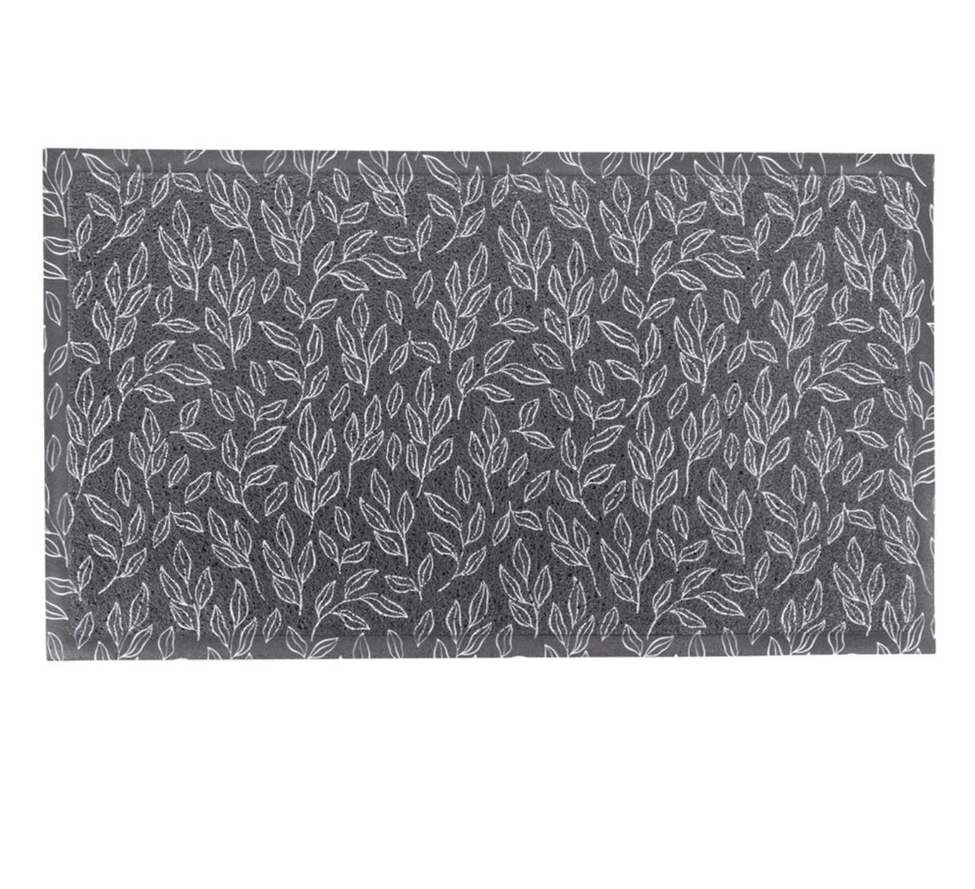 Blue Leaf Pattern Outdoor Doormat