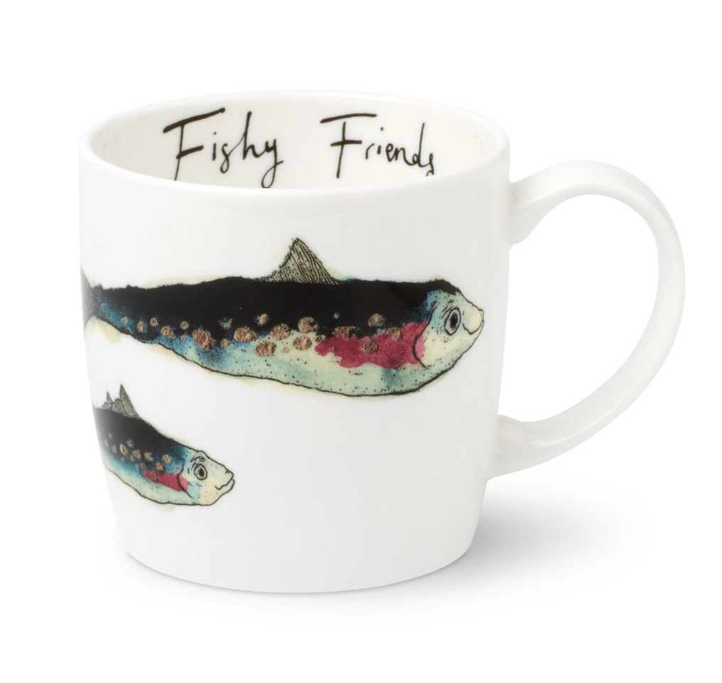 Anna Wright Bone China Fish Mug "Fishy Friends"