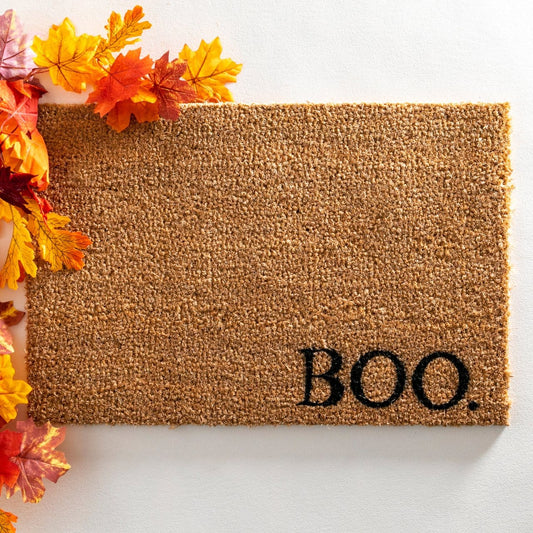 Artsy Coir Doormat 'Boo' Design 