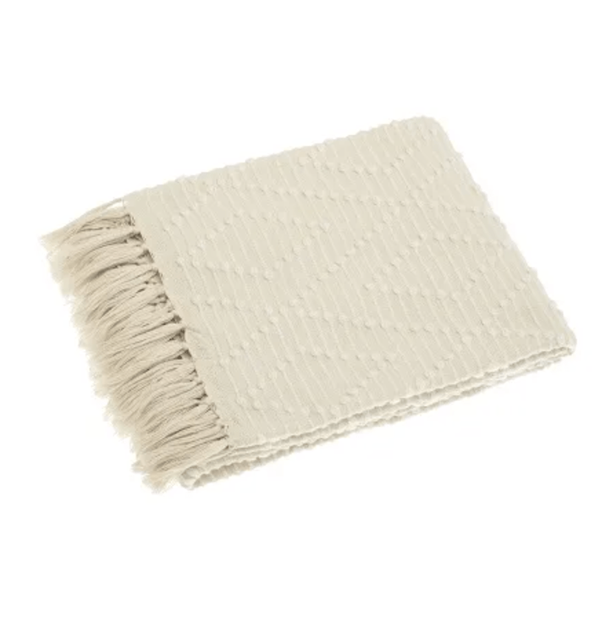 Botella Cream Throw by Walton & Co