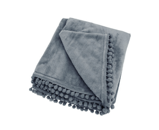 Cashmere Touch Throw in Charcoal by Walton & Co