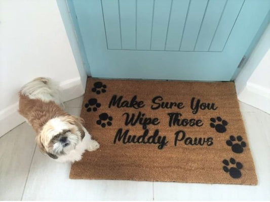 Artsy Extra Large Doormat Muddy Paws Design 
