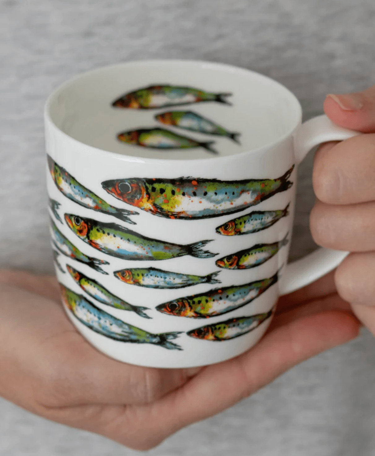 Dollyhotdogs Bone China Mug Sardines Design