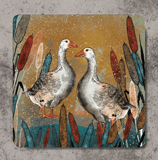 Dollyhotdogs Coaster Christmas Goose Design