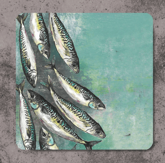 Table placemat with a shoal of Mackerel by Dollyhotdogs