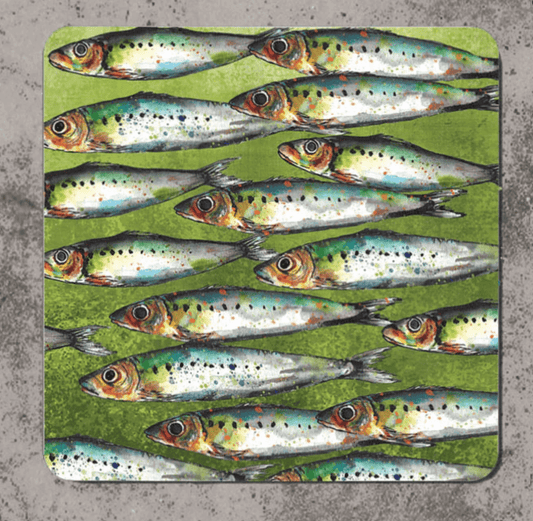 Table placemat with sardines by Dollyhotdogs