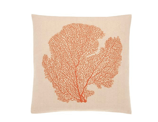Walton & Co Coral Design Cushion Terracotta