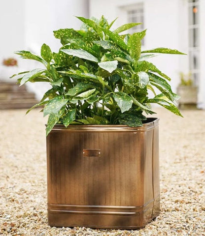 Ivyline Hampton Square Copper Planter