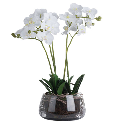 Large White Faux Orchid