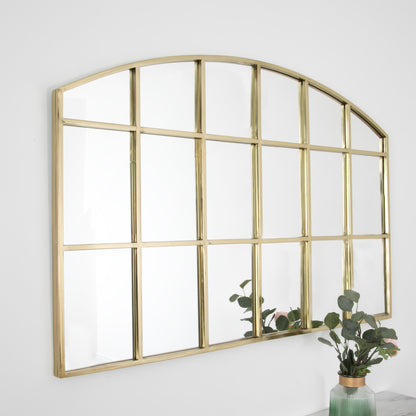 Window Mirror With Gold Arched Design by Native 