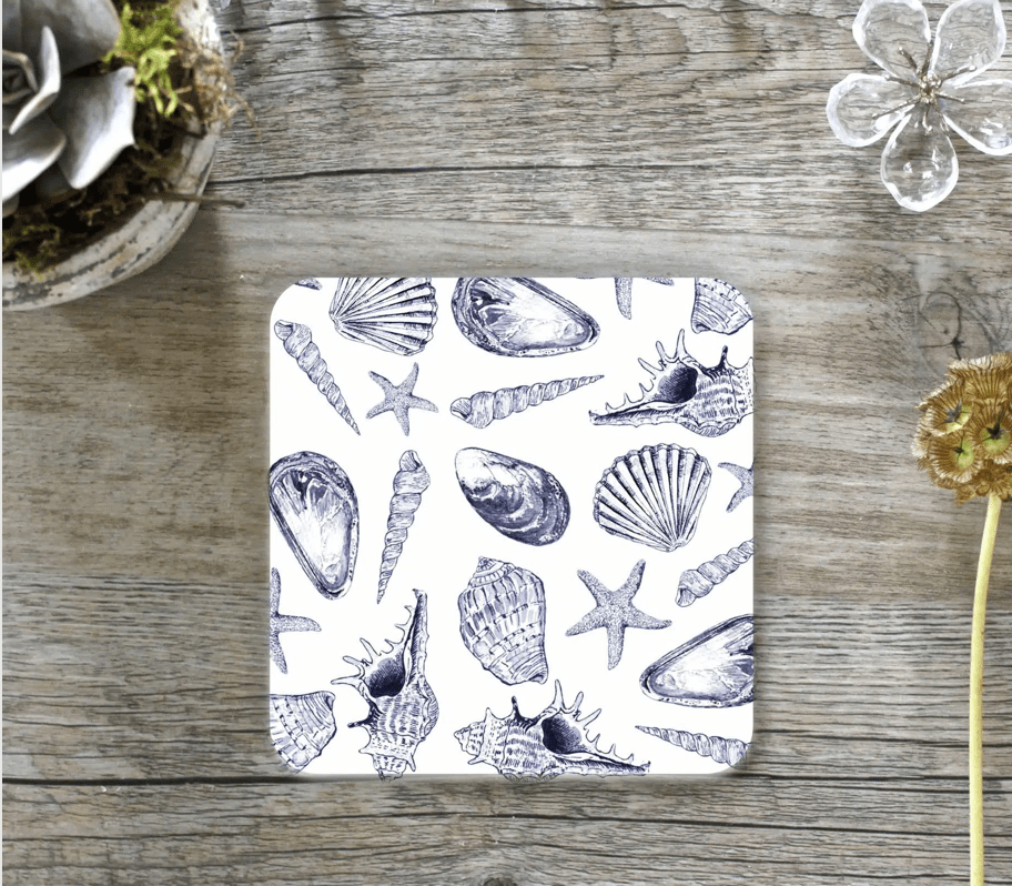 Toasted Crumpet Coaster Set Shell Design