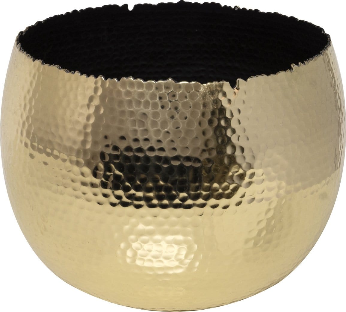 Ivyline Hammered Bowl Planter with stunning Gold & Black finish.