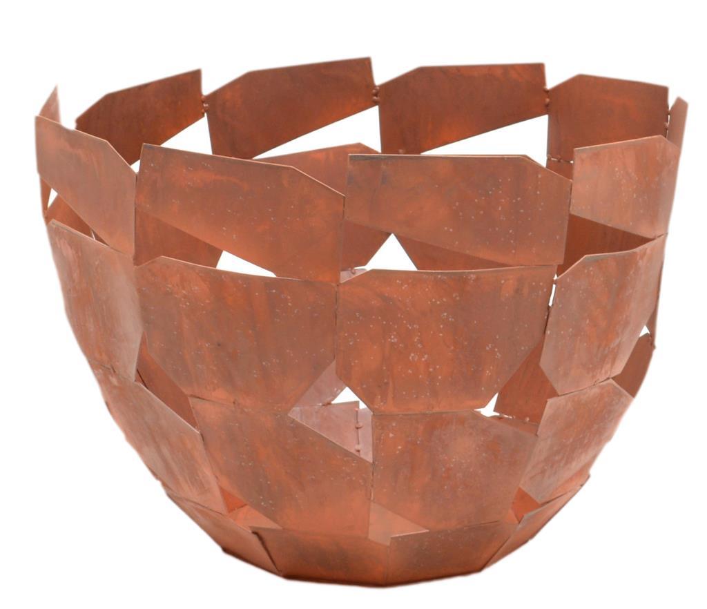 Ivyline Rust Finish Metal Industrial Fire Bowl