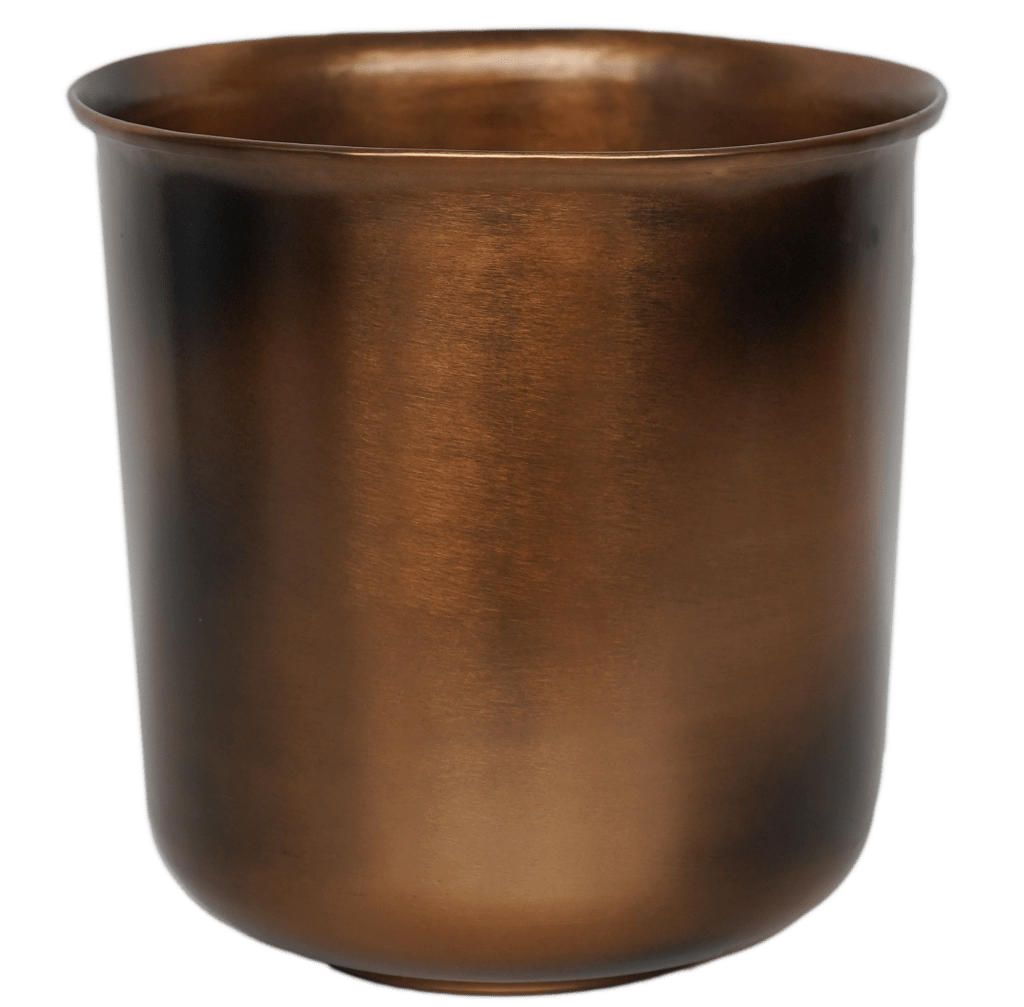 Ivyline Outdoor Hampton Copper Metal Planter available in two sizes.