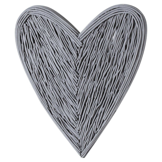 Large Grey Willow Branch Heart