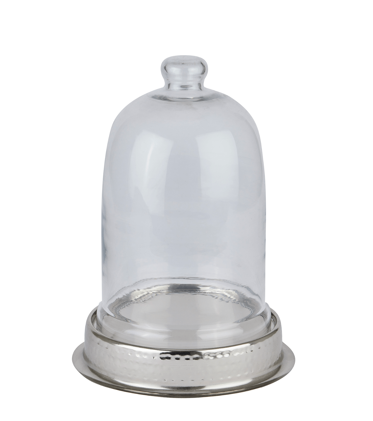 Large Nickel And Glass Cloche