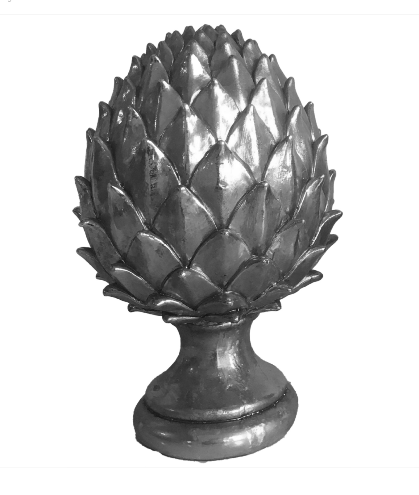 Large Silver Pinecone Ornament