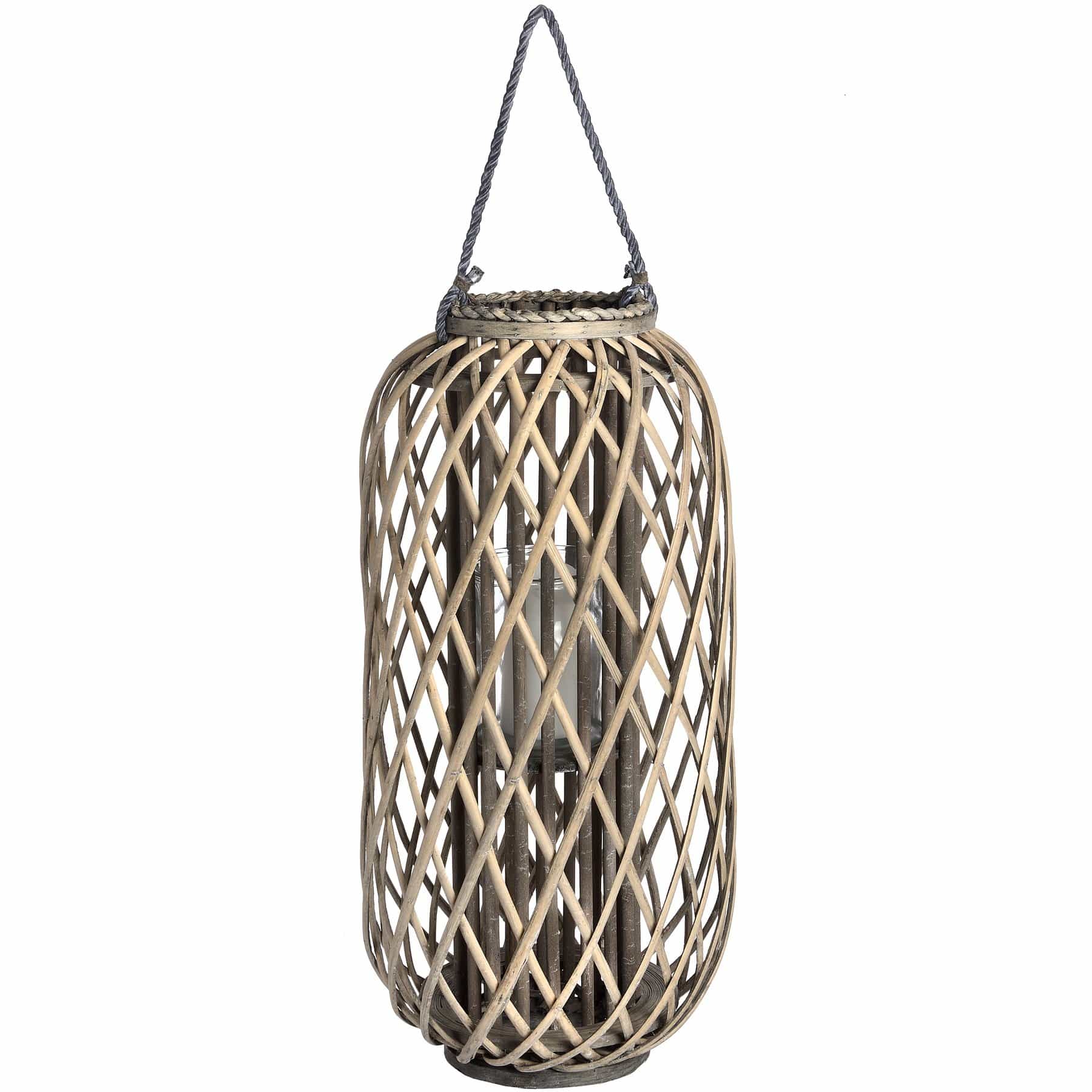 Large Floor standing Wicker Lantern