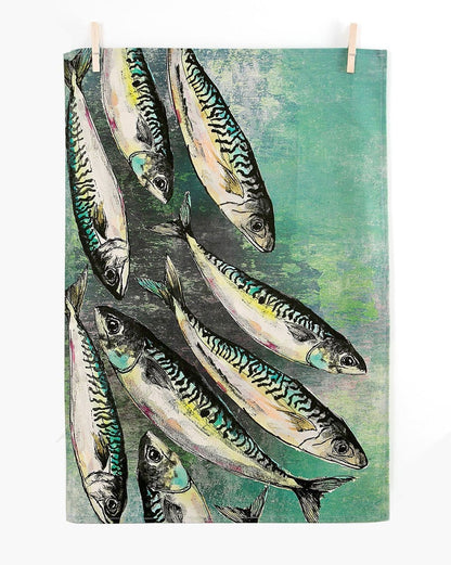 Dollyhotdogs Mackerel Tea Towel 