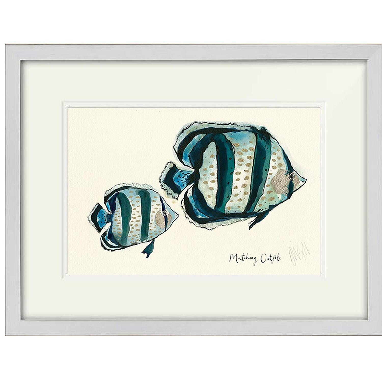 Anna Wright 'Matching Outfits' mounted and framed print