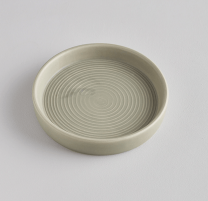 St. Eval Light Grey-Green Candle Plate 13cm x 2.5cm