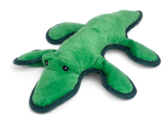 Petface Tough Green Gator Dog Toy