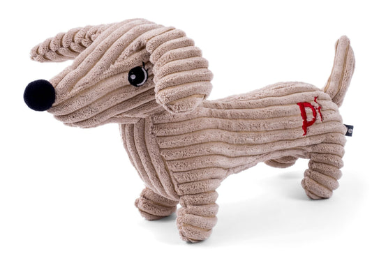 Petface Dougie Deli tan cord dog toy. 