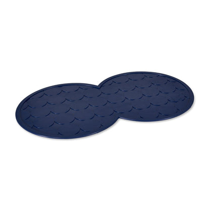 Petface Navy Blue Rubber Placemat for 2 Dog Bowls