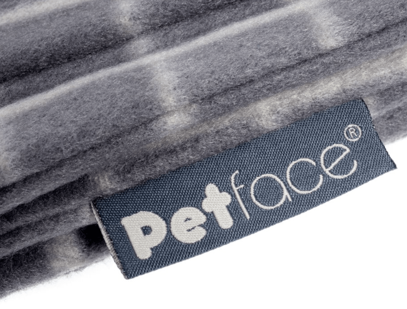 Petface Grey Check Dog Blanket Label Detail