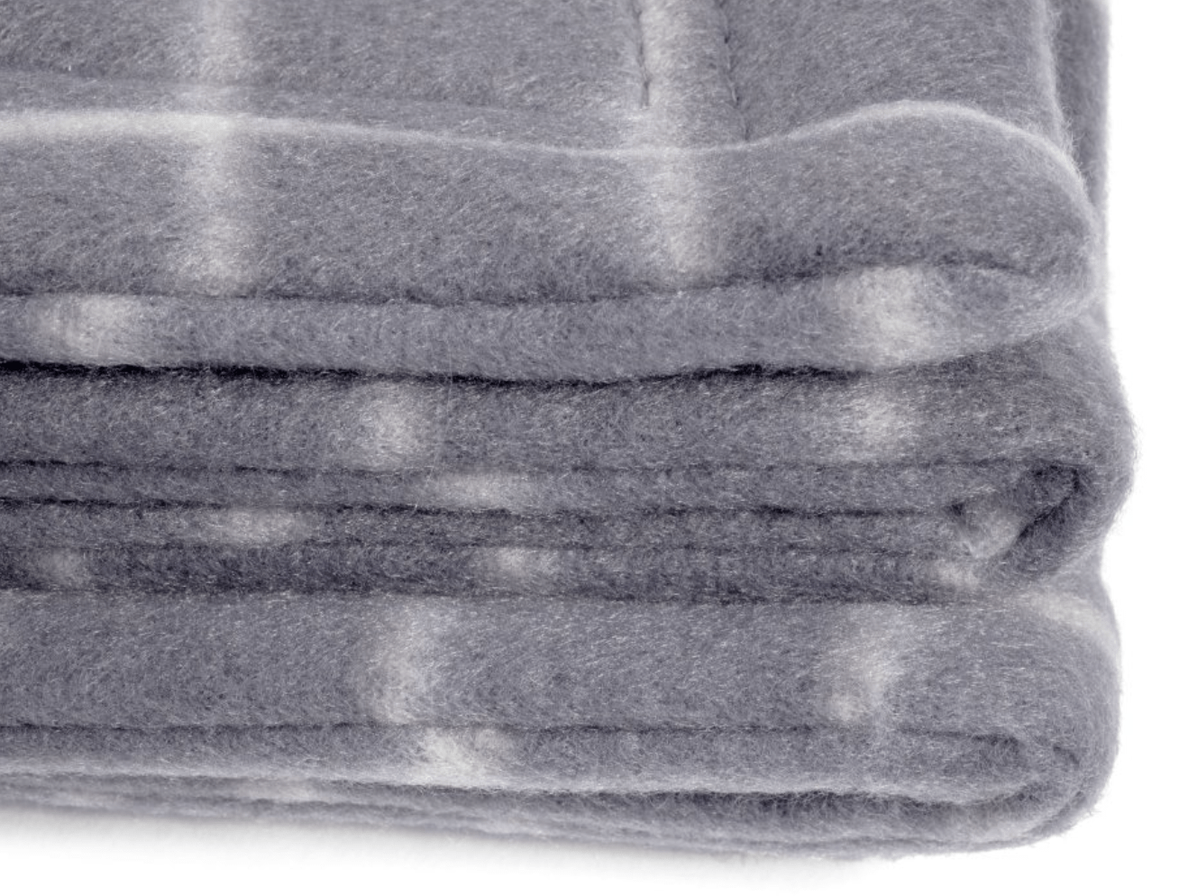 Petface Grey Check Dog Blanket Piled Up