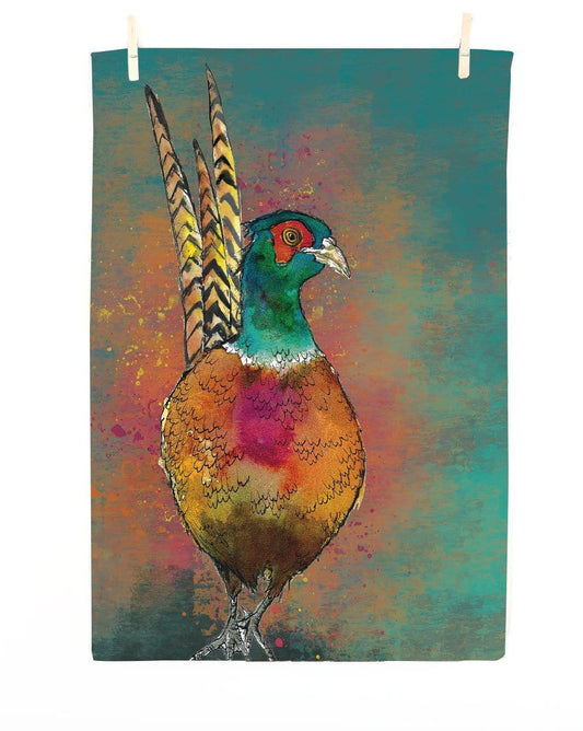 Dollyhotdogs Pheasant Tea Towel 