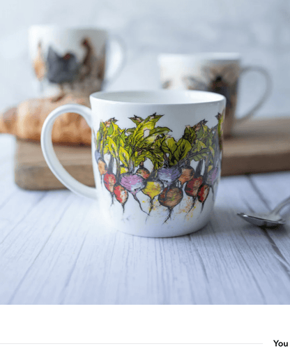 Radish Design Bone China Mug by Dollyhotdogs