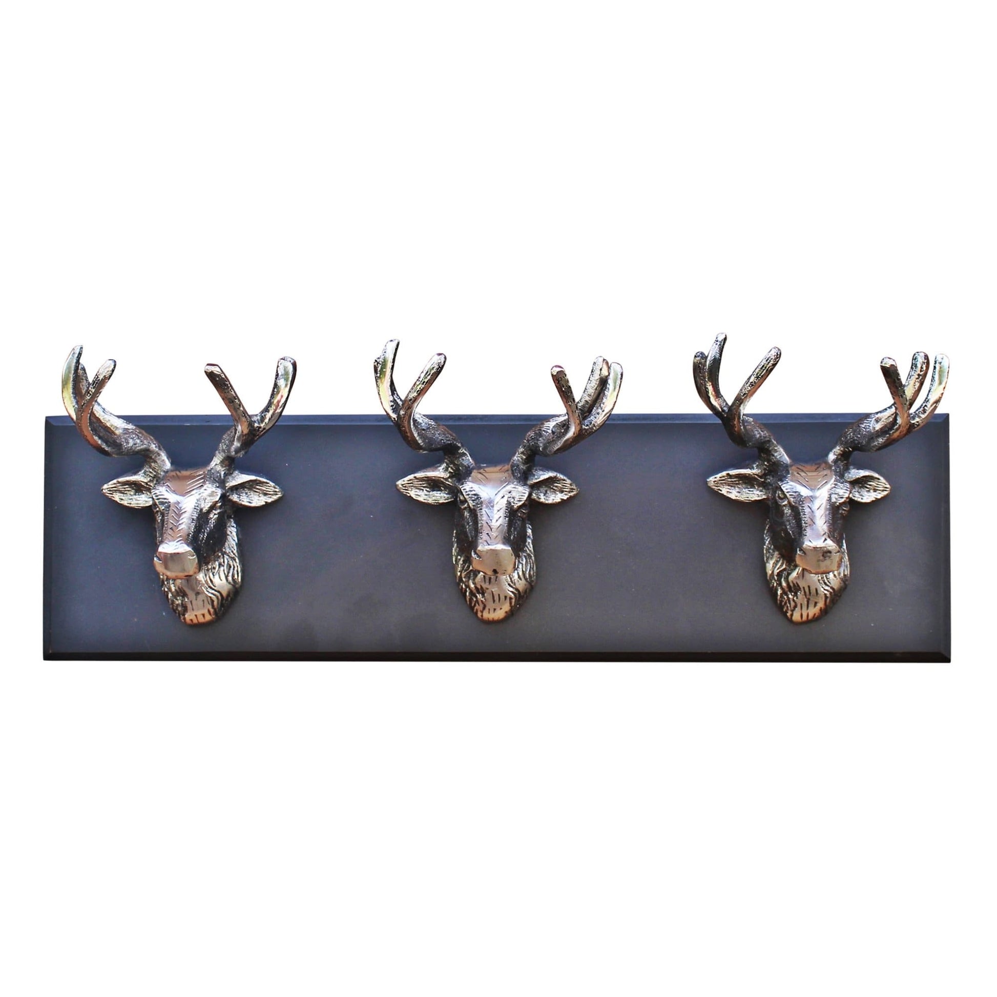 Wall Hanging Triple Stag Head Coat Hook