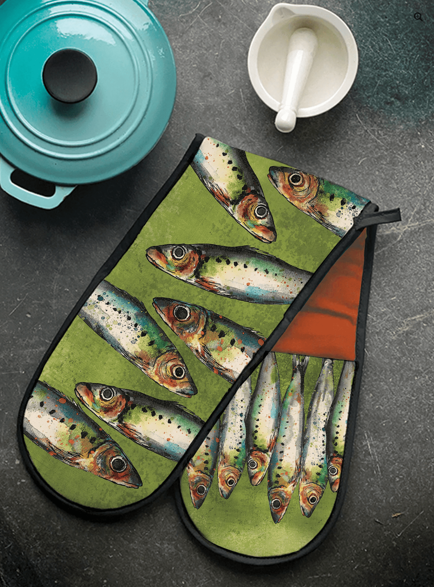 Dollyhotdogs  Oven Gloves Sardines Design